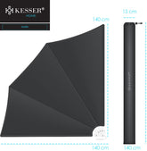 KESSER® opvouwbaar balkonscherm met muurbeugel - 140x140cm - Antraciet •